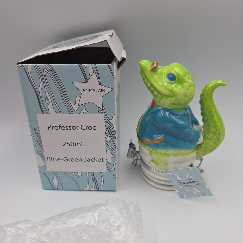 Professor Croc Porcelain Container (250mL/Large) Contained Art New In Box